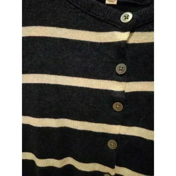 Two Abercrombie & Fitch Girls XL Women XS Blue Stripe and Ivory V-Neck Sweaters - Picture 11 of 16